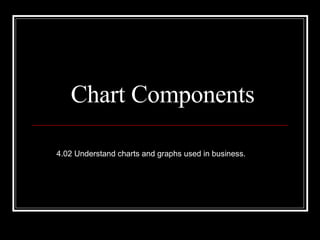 Chart Components 4.02 Understand charts and graphs used in business. 