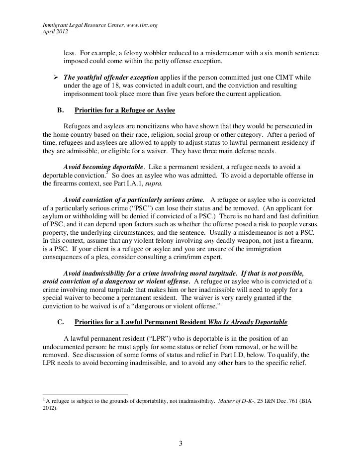 chart immigration effect of selected california firearm ilrc crimes chart
