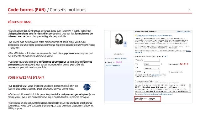 Charte Qualité Priceminister Rakuten Code Barre