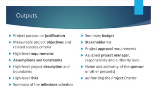 Project Measureables Charte de projet | PPTX
