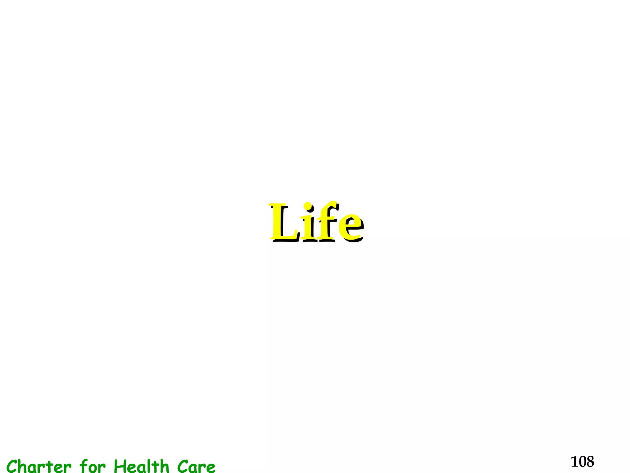 Life Charter for Health Care Workers 