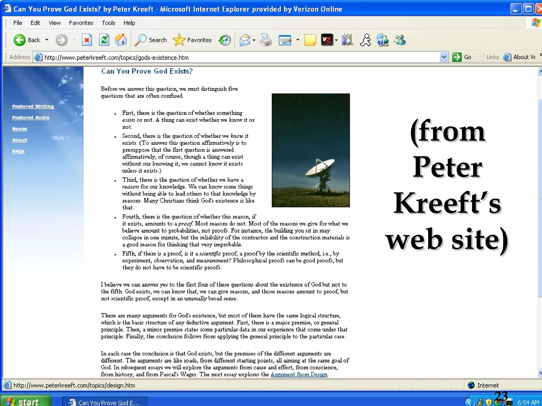 (from Peter Kreeft’s web site) 