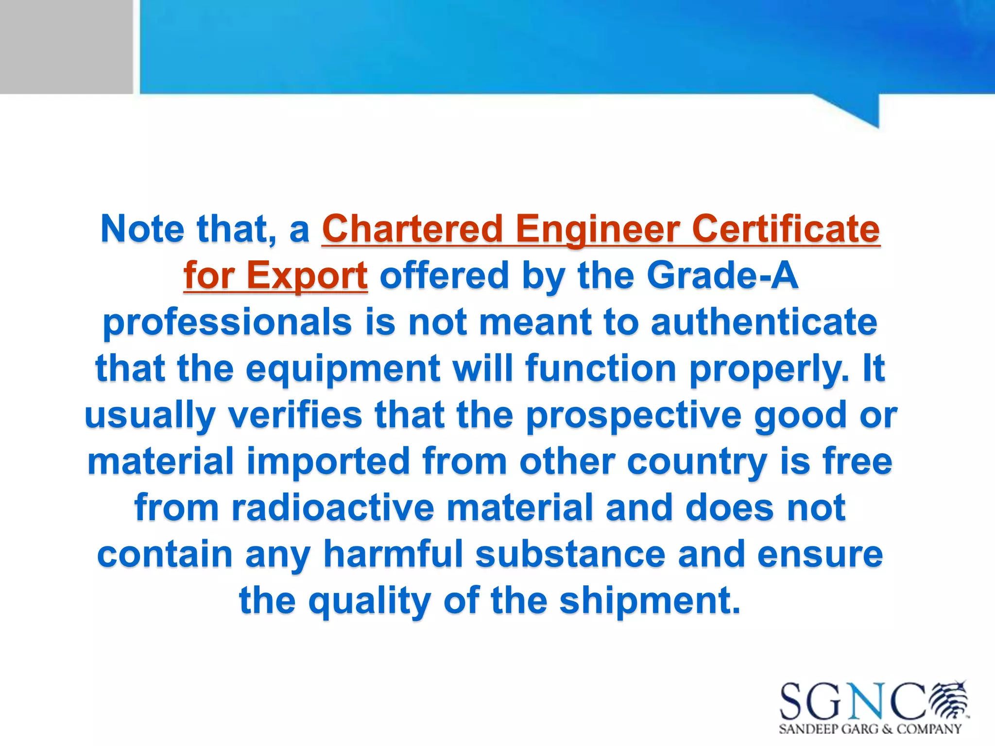 Why Chartered Engineer Certificate Is Important PPT
