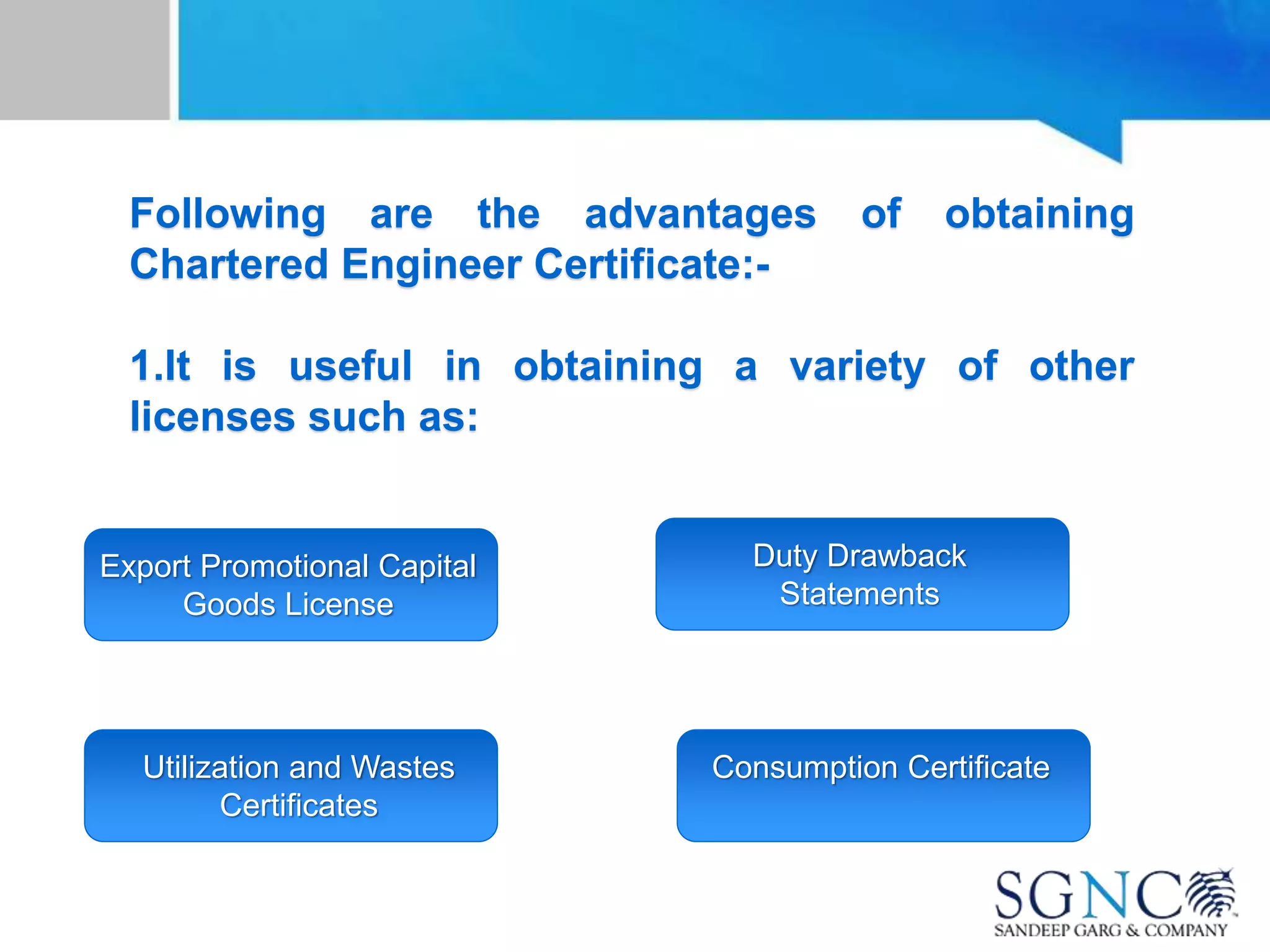 Why Chartered Engineer Certificate Is Important PPT