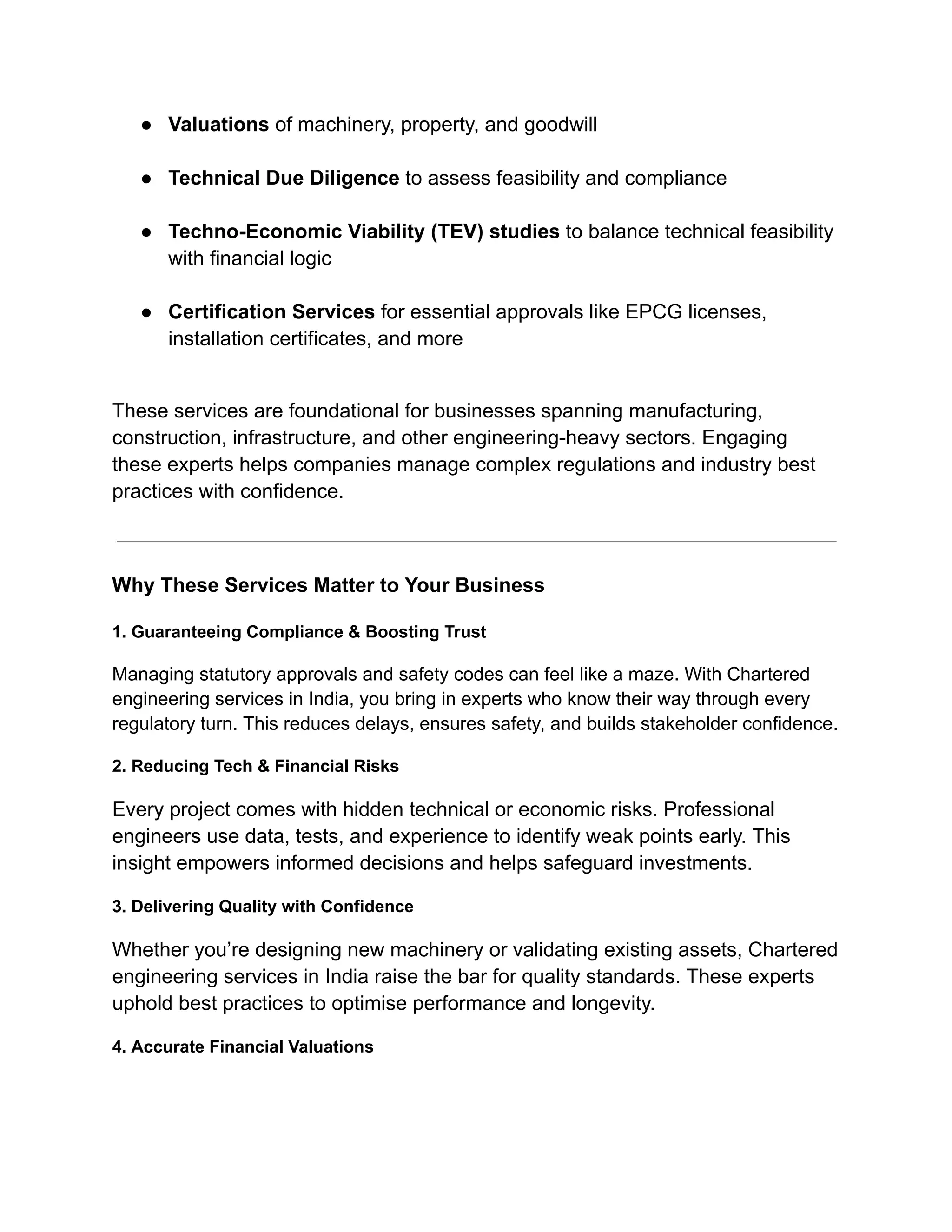 Chartered Engineering Services In India Pdf