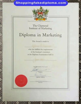 Chartered Institute of Marketing fake diploma from shoppingfakediploma.com