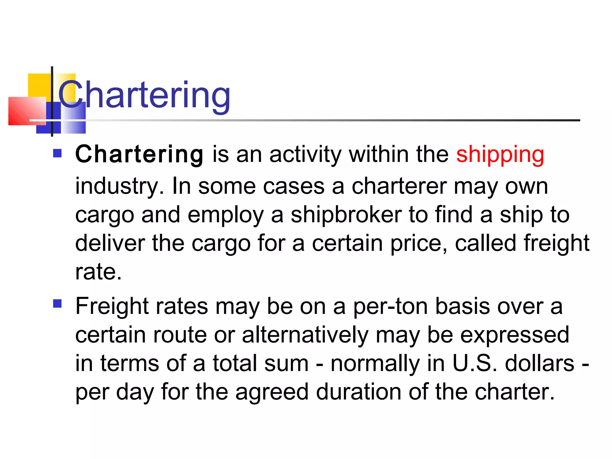 Chartering | PPT