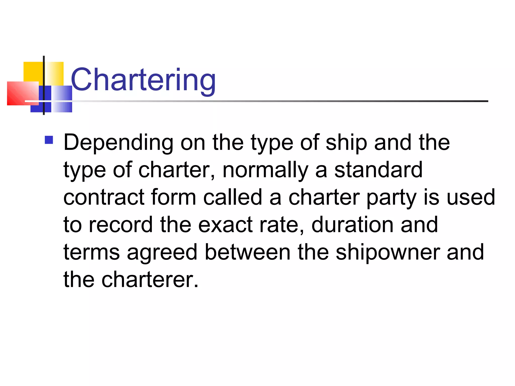 Chartering | PPT
