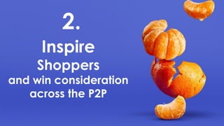 2.
Inspire
Shoppers
and win consideration
across the P2P
 