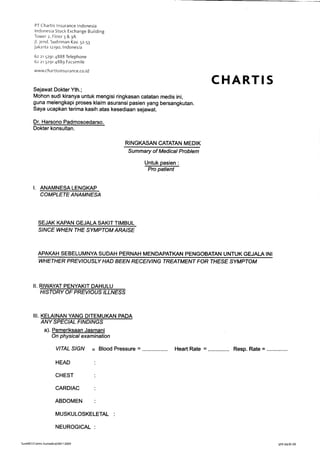 Chartis medical summary