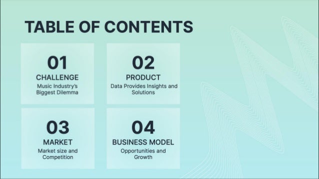 Chartmetric's 46-slide pitch deck: $2M for music analytics