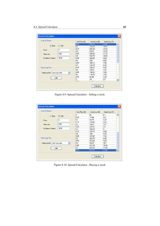 8.4. Spread Calculator 65
Figure 8.9: Spread Calculator - Selling a stock
Figure 8.10: Spread Calculator - Buying a stock
 