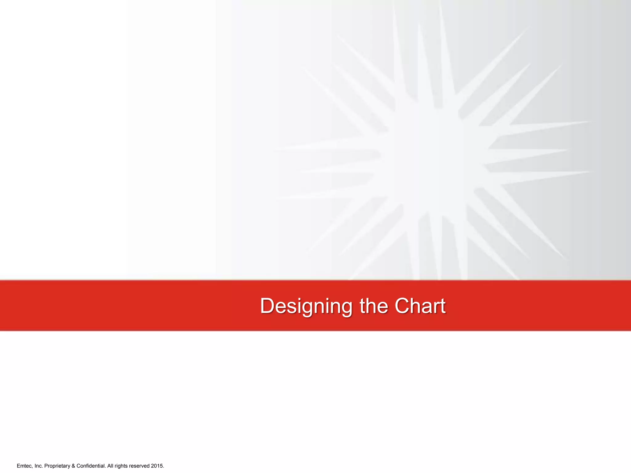 Emtec, Inc. Proprietary & Confidential. All rights reserved 2015.
Designing the Chart
 
