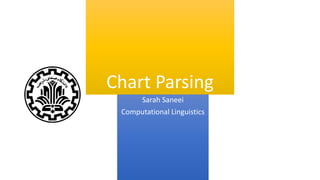 Chart Parsing
Sarah Saneei
Computational Linguistics
 