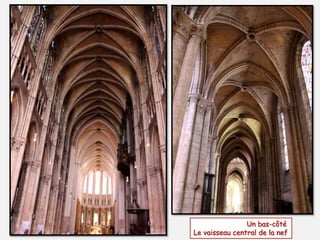 Un bas-côté
Le vaisseau central de la nef
 