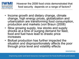 What will be the impact of water scarcity on food security? | PDF