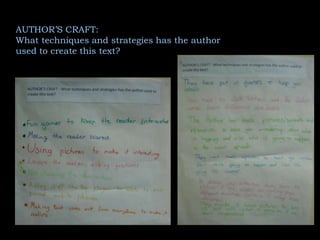 Before beginning the challenge of writing their own episode students spent lots of time on analysis of...Text structure