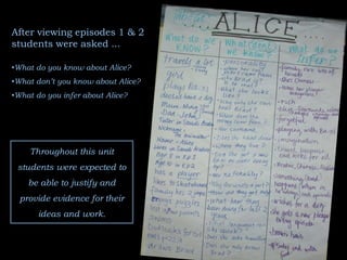After reading and viewing episode 1 students compared digital narratives with print narratives  .... Students worked together to complete task before generating a list as a class.