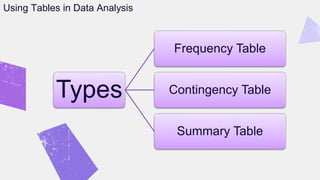 Using Charts and Tables in Presenting Data | PDF
