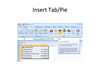 Insert Tab/Pie 