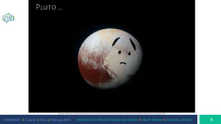 CHARUSAT ⦿ Gujarat ⦿ India ⦿ February 2019 Introduction to Property Graphs and Gremlin ⦿ Harsh Thakkar ⦿ University of Bonn
 