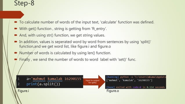 Char word counter in Python with simple gui - PROJECT | PPT