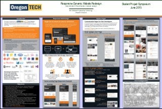 Responsive Dynamic Website Redesign
Implementation of OpenSesame’s website redesign
Student Project Symposium
June 2015
BS Software Engineering Technology
Chase M. Marcum
 