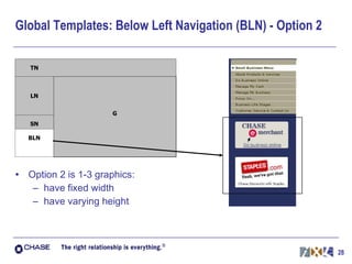 Global Templates: Below Left Navigation (BLN) - Option 2 Option 2 is 1-3 graphics: have fixed width have varying height 