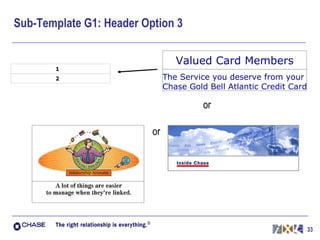 Sub-Template G1: Header Option 3 Valued Card Members The Service you deserve from your  Chase Gold Bell Atlantic Credit Card or or 