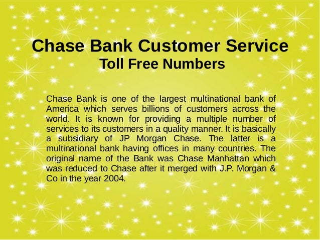chase bank toll free number customer service chase bank toll free number customer service