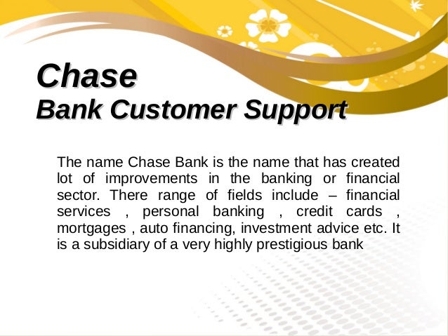 Chase bank customer support