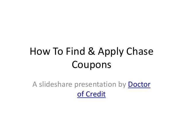 Chase credit card coupon