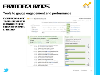 Promoted Trends Tools to gauge engagement and performance Everything you want to know about Trend performance can be found on the Trends Dashboard 