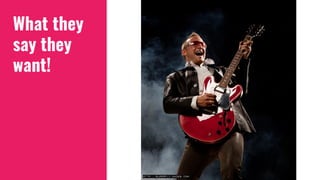 What they
say they
want!
 