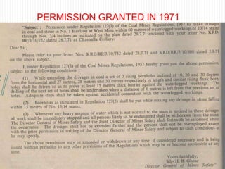 PERMISSION GRANTED IN 1971
 