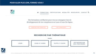 © XL SA | contact@xl-groupe.com | Paris 01 78 16 11 99 | Région 04 76 61 34 40 | 88, Allée Galilée 38330 Montbonnot-Saint-Martin | Organisme de formation (Préfecture de région) 82 38 00 90938 | SIRET 347 945 628 000 50 33
POUR ALLER PLUS LOIN, FORMEZ-VOUS !
 
