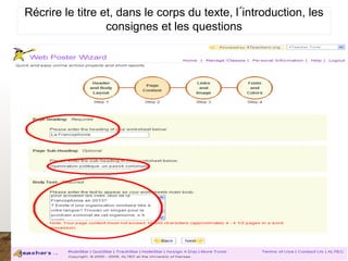Récrire le titre et, dans le corps du texte, l´introduction, les
consignes et les questions
 