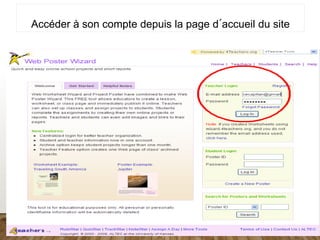 Accéder à son compte depuis la page d´accueil du site
 