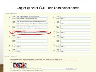 Copier et coller l´URL des liens sélectionnés
 
