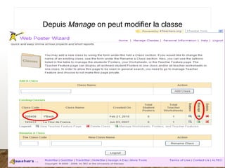 Depuis Manage on peut modifier la classe
 