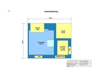 Esboços de chassis e componentes internos de Servidor