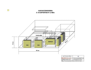 Esboços de chassis e componentes internos de Servidor