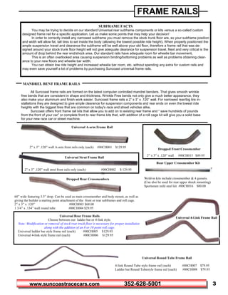 Universal Rear Frame Rails Chassis catalog | PDF | Auto Racing | Sports