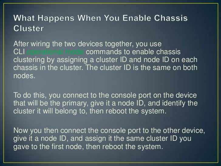 Chassis Cluster Configuration
