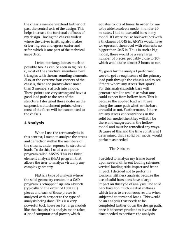 chassis design for baja sae chassis design for baja sae