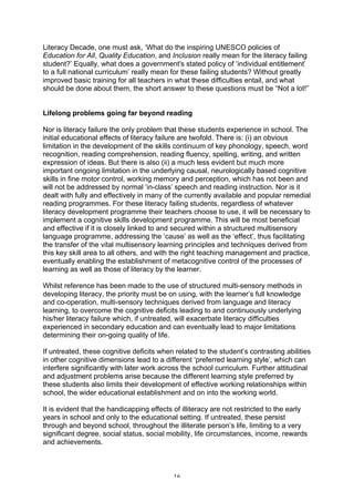 Addressing Literacy A new approach to addressing literacy worldwide, by Dr Harry Chasty | PDF