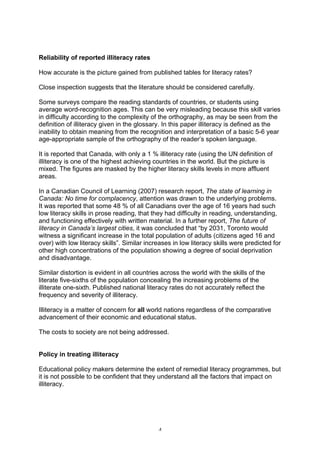 Addressing Literacy A new approach to addressing literacy worldwide, by Dr Harry Chasty | PDF