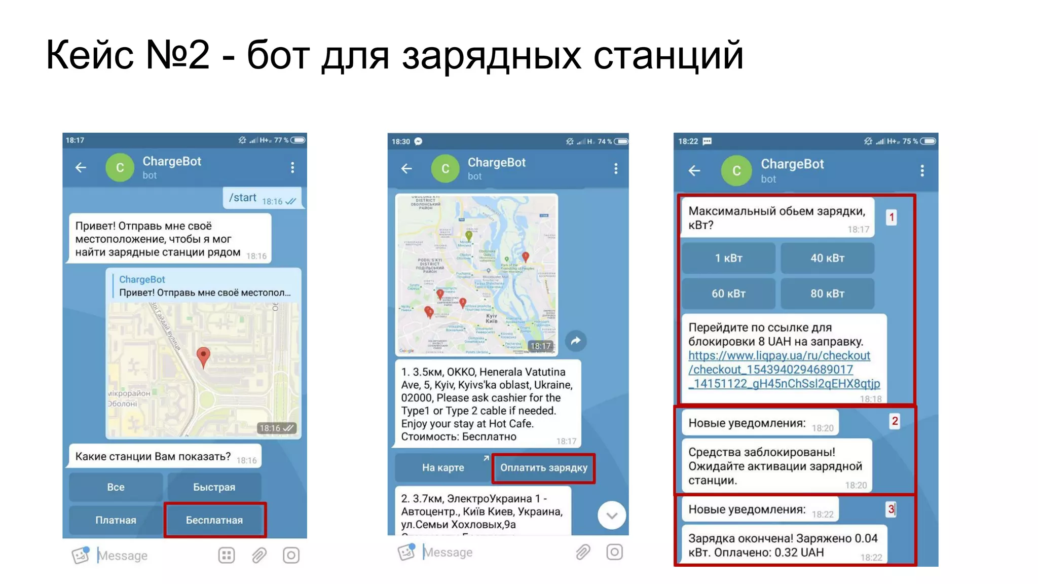 Кейс №2 - бот для зарядных станций
 