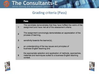 Grading criteria (Pass)

 