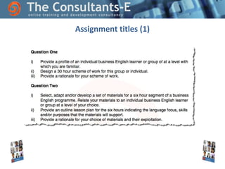 Assignment titles (1)

 